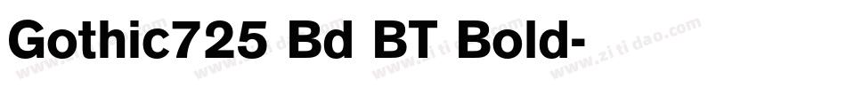 Gothic725 Bd BT Bold字体转换